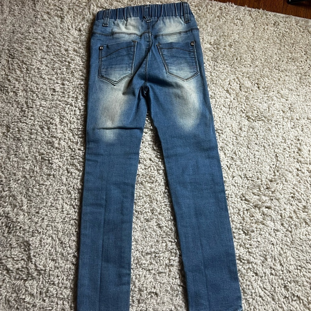 GIRLS MAE LI ROSE BEAUTIFUL SKINNY PULL ON JEANS SIZE 6X - Picture 11 of 16